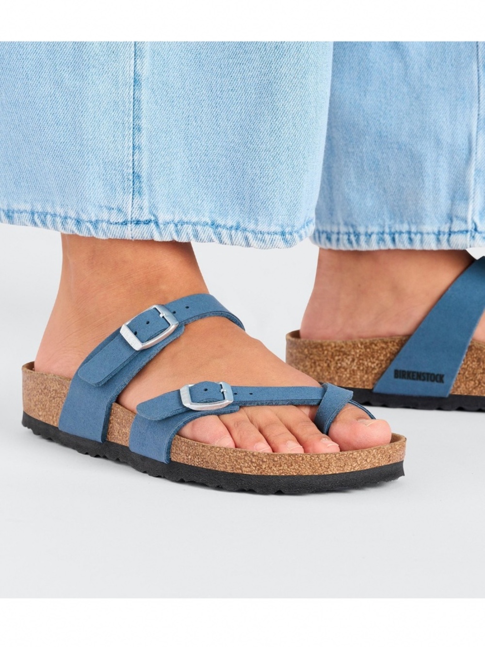 BIRKENSTOCK Mayari Vegan Elemental Blue Synthetic Soft Birki Size 37